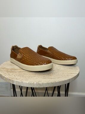 OluKai Men's Woven Slip-On Loafers in Lae'ahi Lauhala Size 13 NWOB